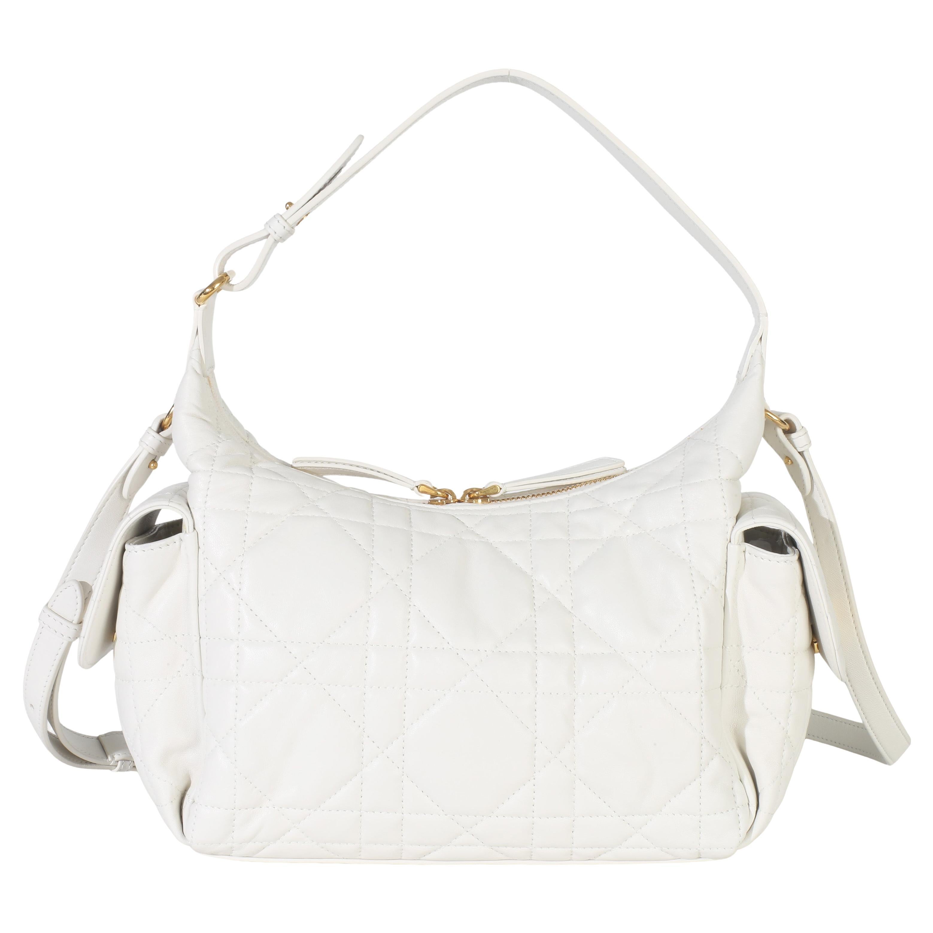 Bolso D-Dream Mediano Christian Dior Latte Piel de Cordero Macrocannage en venta