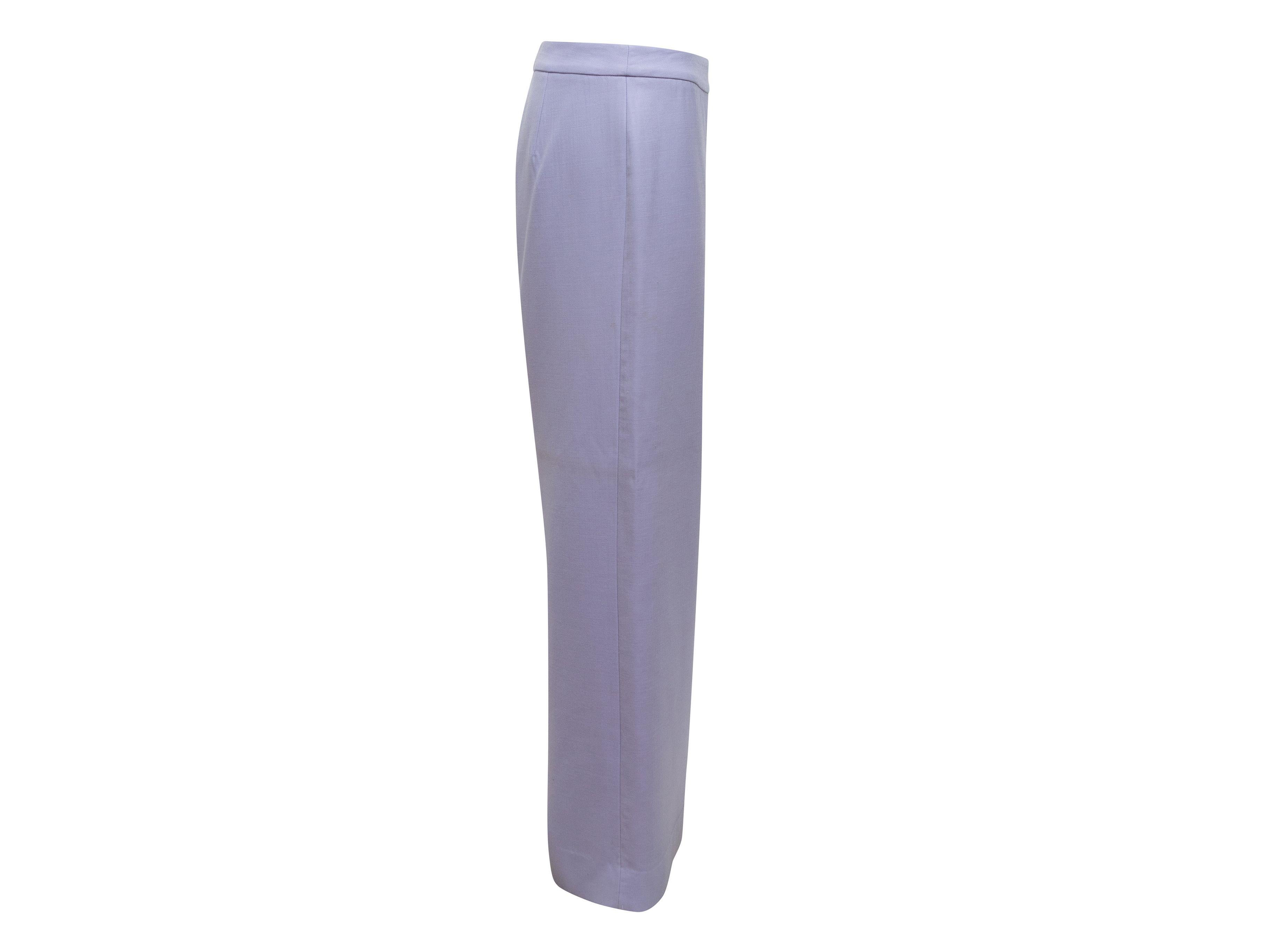 Christian Dior Lavender Virgin Wool Wide-Leg Pants 1