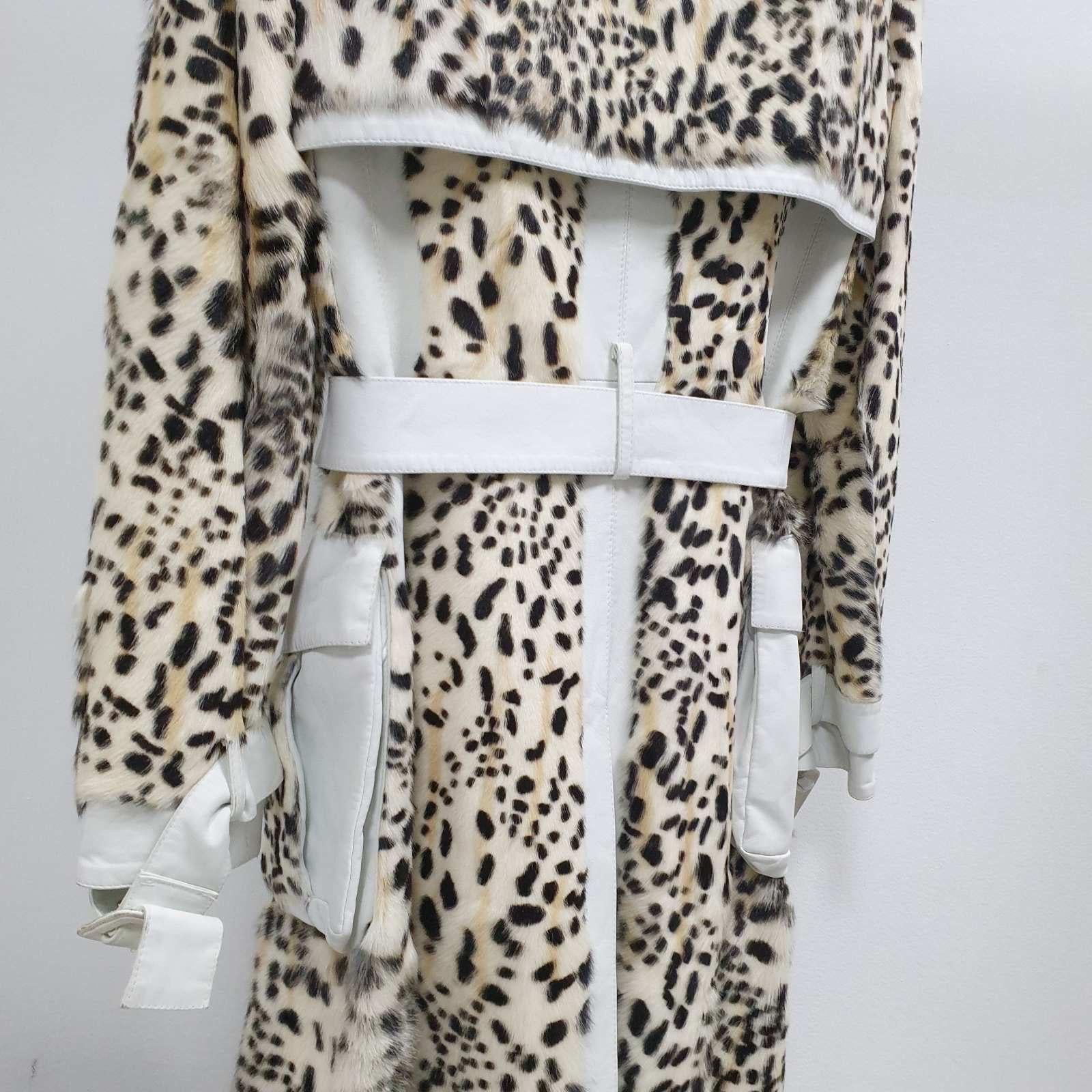 Christian Dior Leather and Goat Fur Coat 2