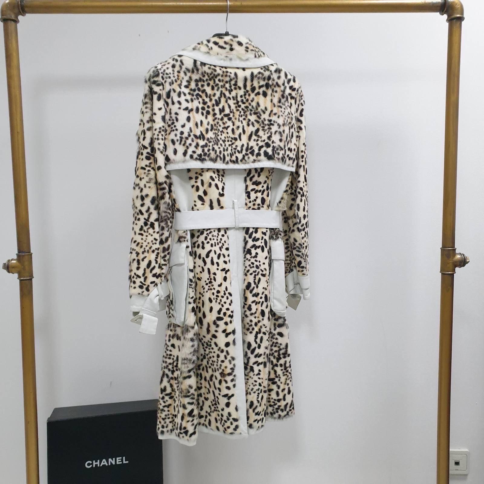 Christian Dior Leather and Goat Fur Coat 4