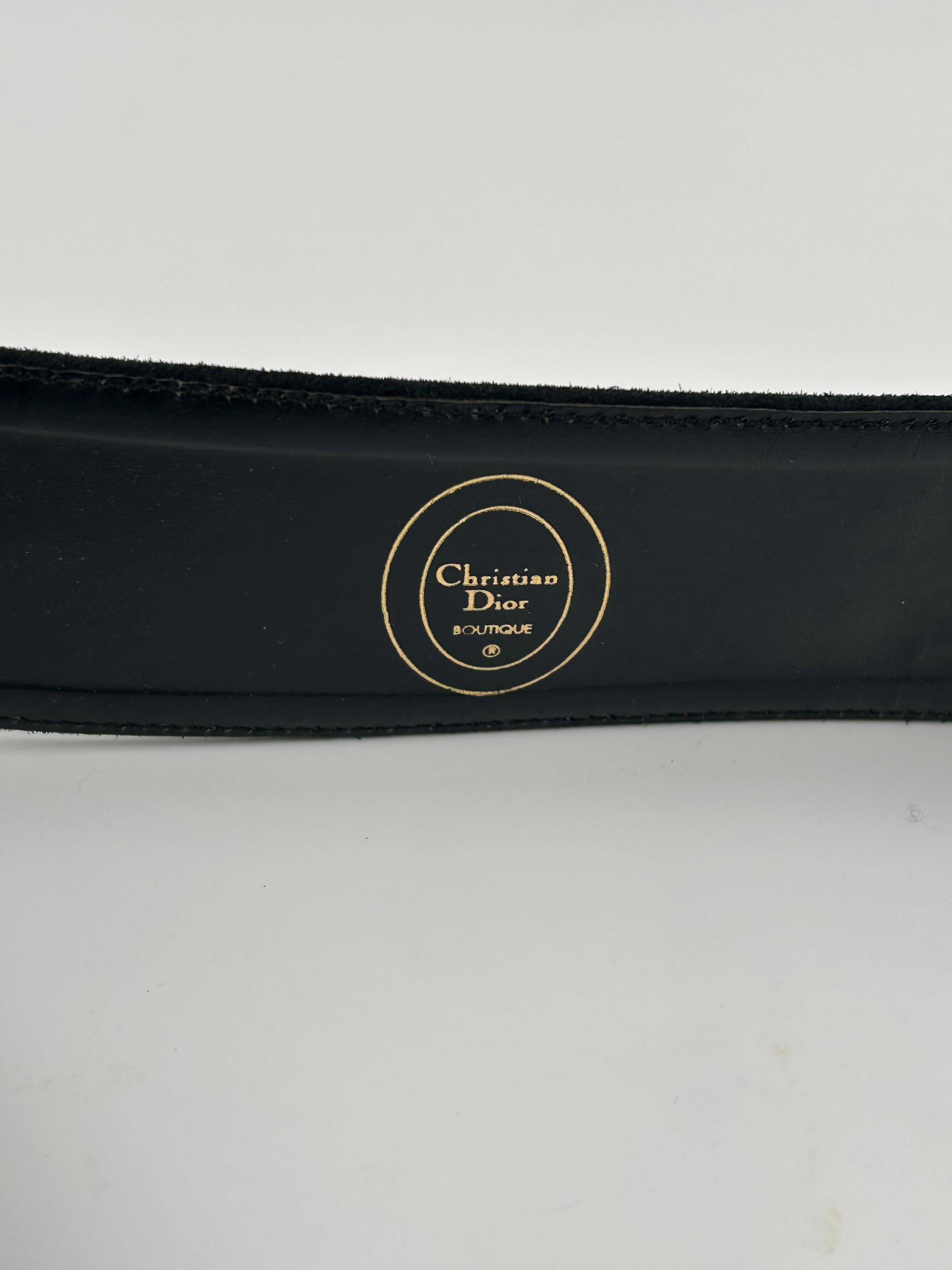 Christian Dior Leather And Gripoix Belt In Good Condition For Sale In Palm Beach, FL