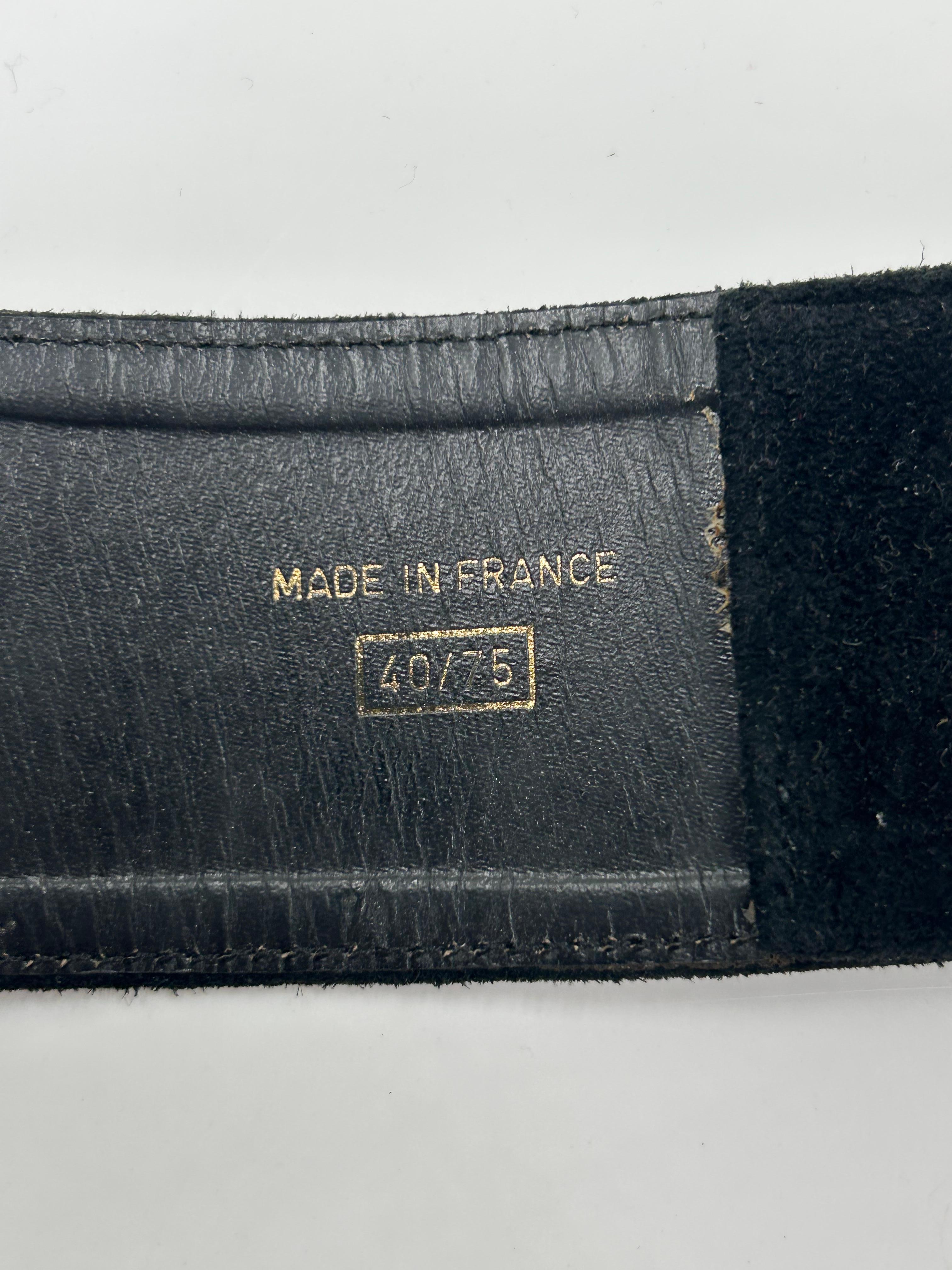 Women's or Men's Christian Dior Leather And Gripoix Belt For Sale