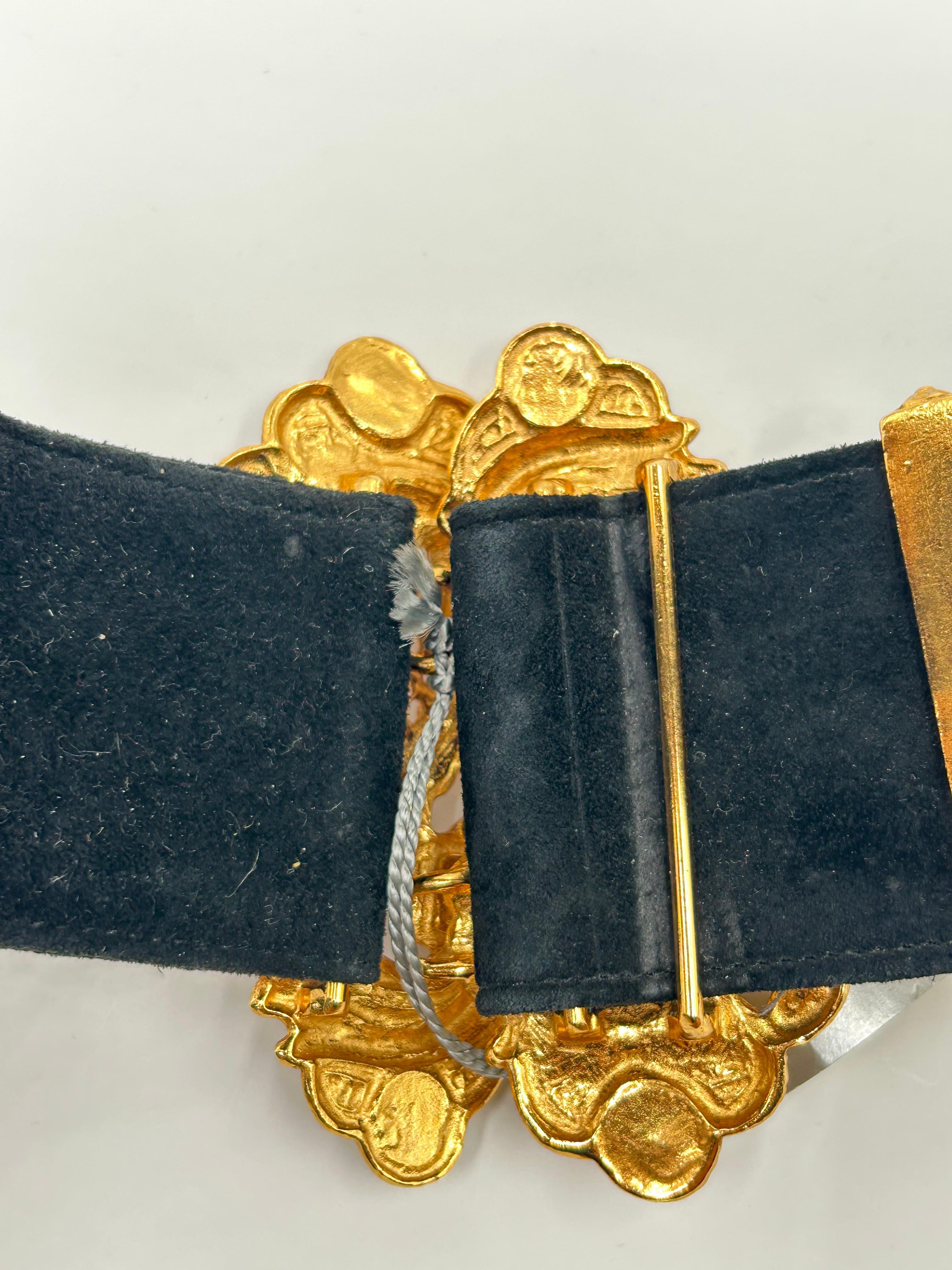 Christian Dior Leather And Gripoix Belt For Sale 1