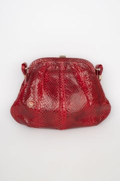 Christian Dior Leather Bag with Golden Metal Elements