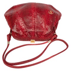 Vintage Christian Dior Leather Bag with Golden Metal Elements