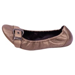 Christian Dior Leather Ballet Flats with Buckle Detail - EU 37.5