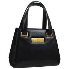 Christian Dior Leather Gold Kelly Style Mini Evening Top Handle Satchel Bag