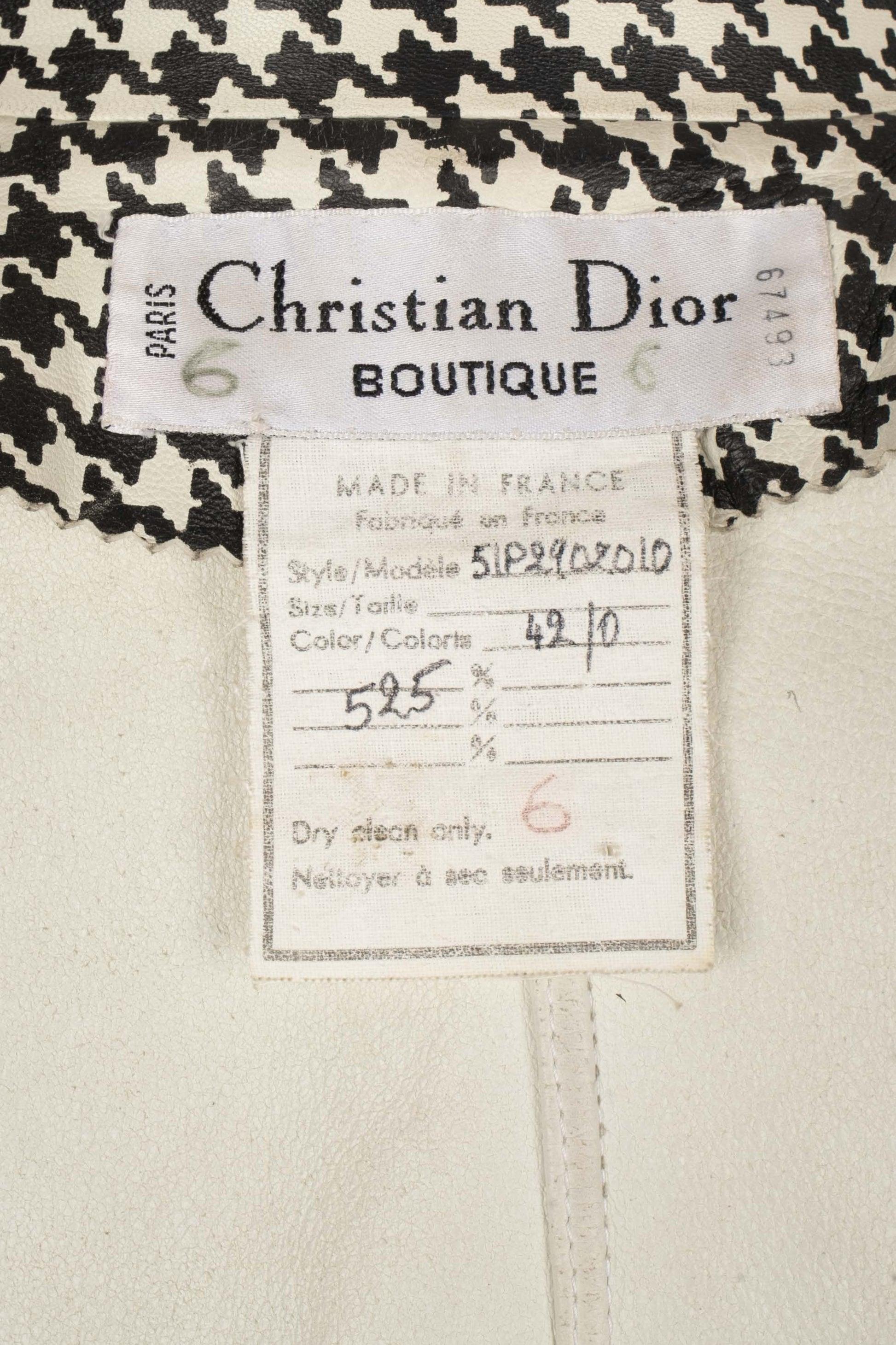 Christian Dior Leather Jacket, 1995 For Sale 5