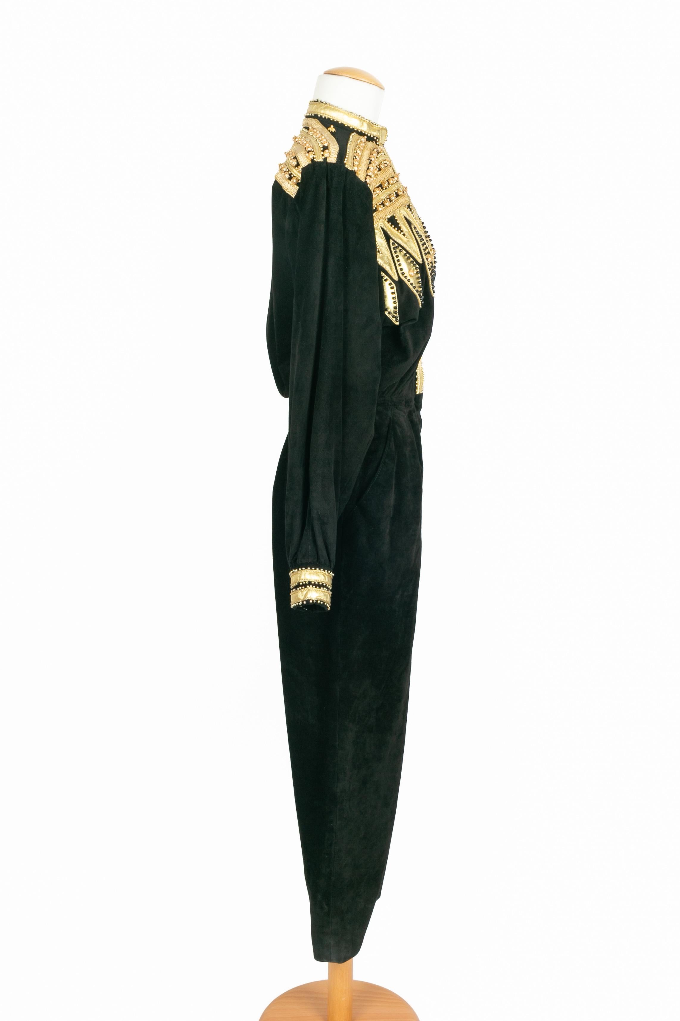 Christian Dior Leder-Overall im Zustand „Hervorragend“ im Angebot in SAINT-OUEN-SUR-SEINE, FR