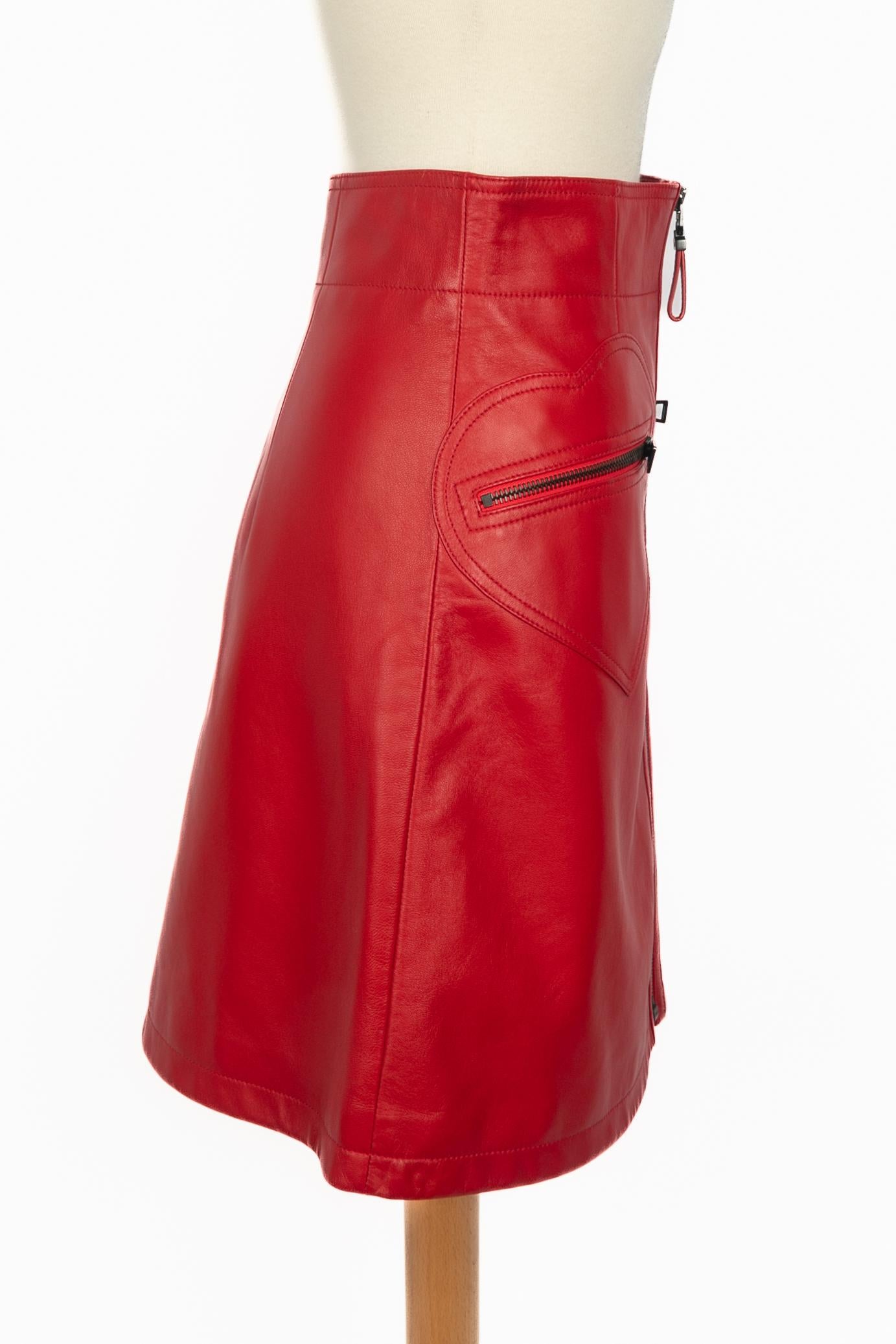 Gonna in pelle Christian Dior in vendita 1