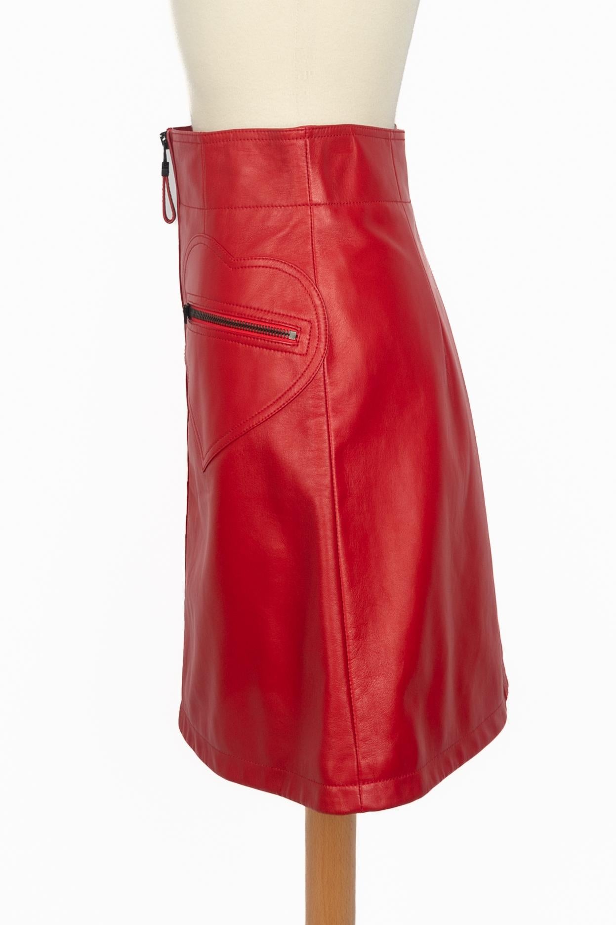 Gonna in pelle Christian Dior in vendita 3