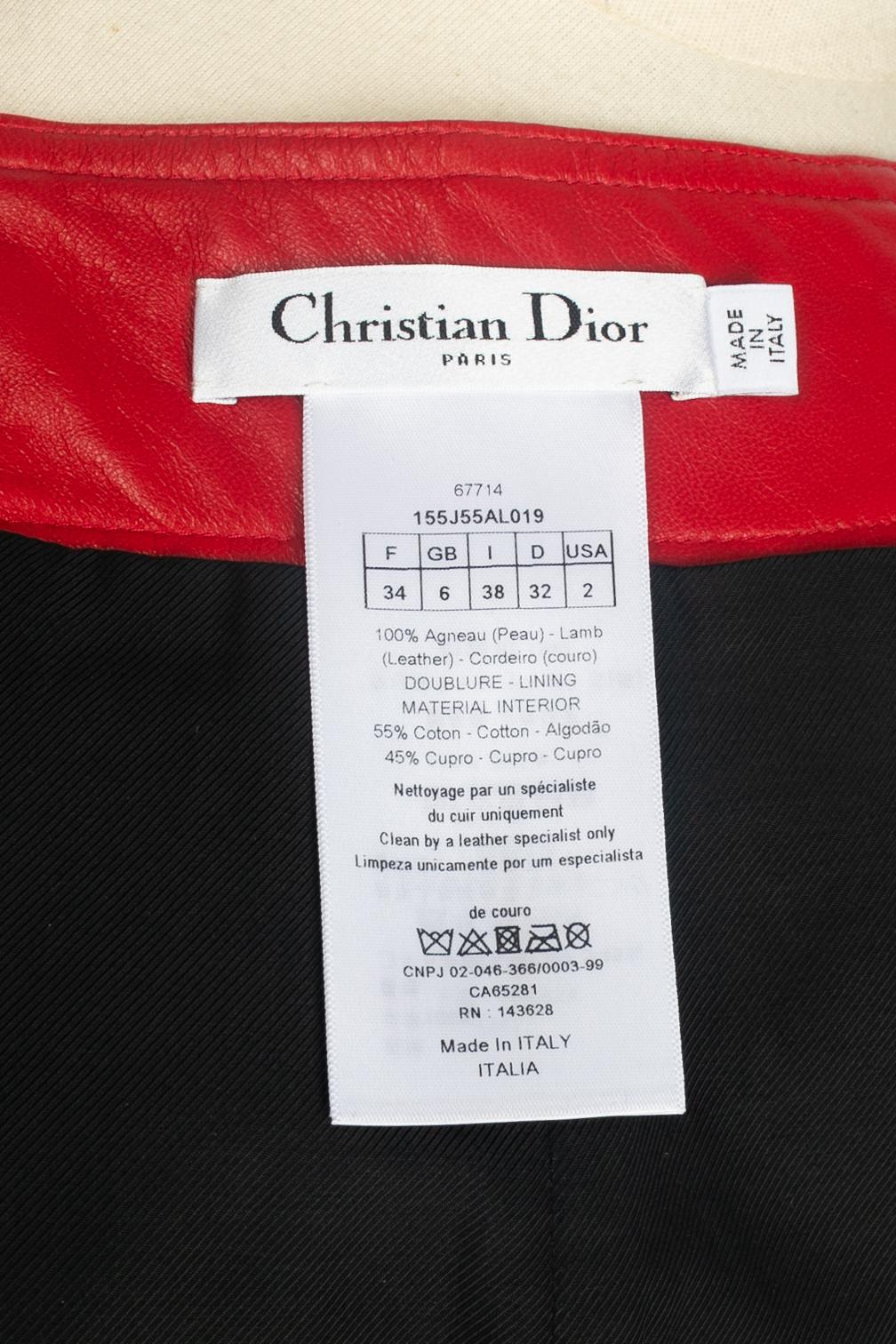 Gonna in pelle Christian Dior in vendita 4