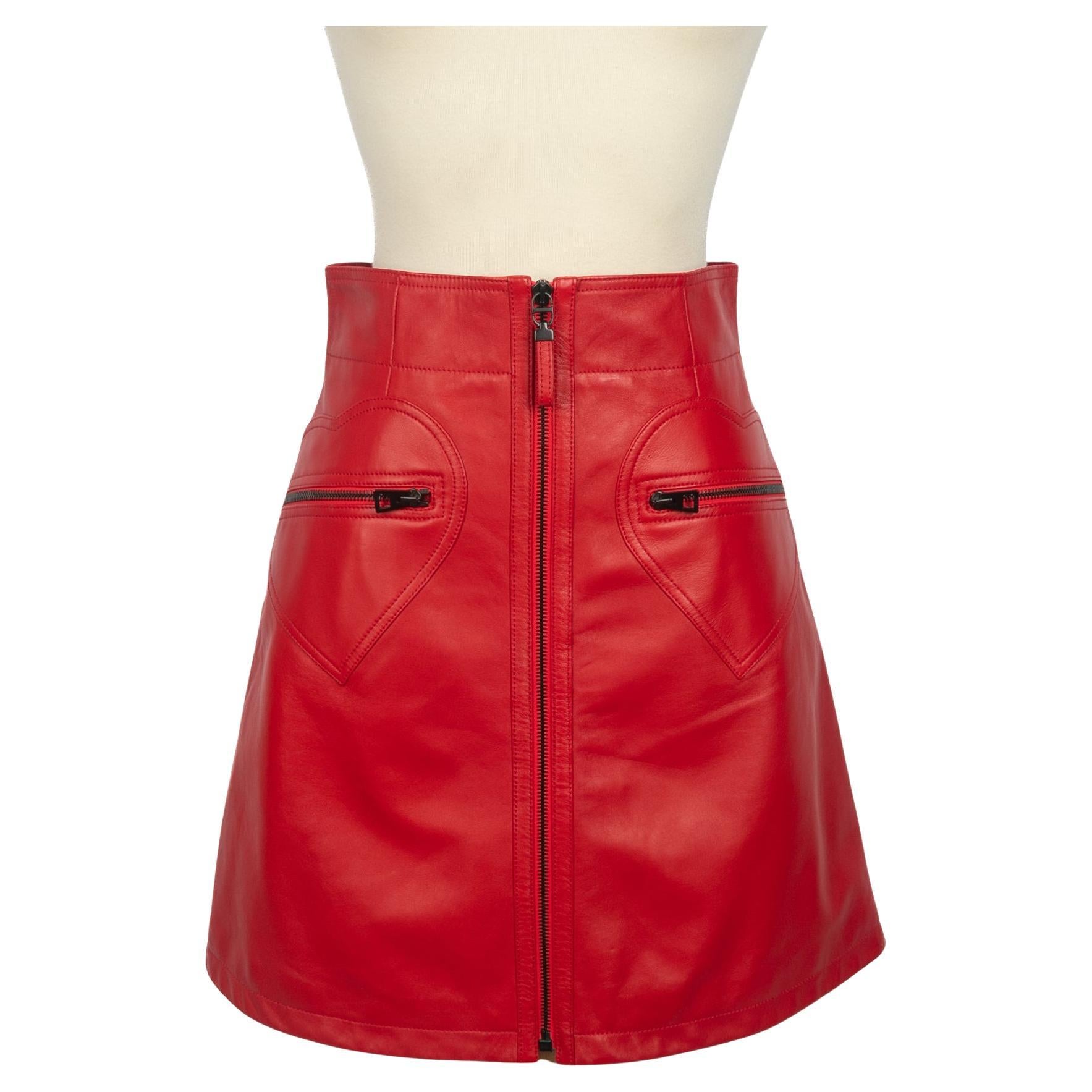 Jupe en cuir Christian Dior