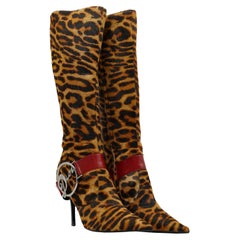 Stivali in pelle di vitello leopardati di John Galliano for Christian Dior, A/I 2004