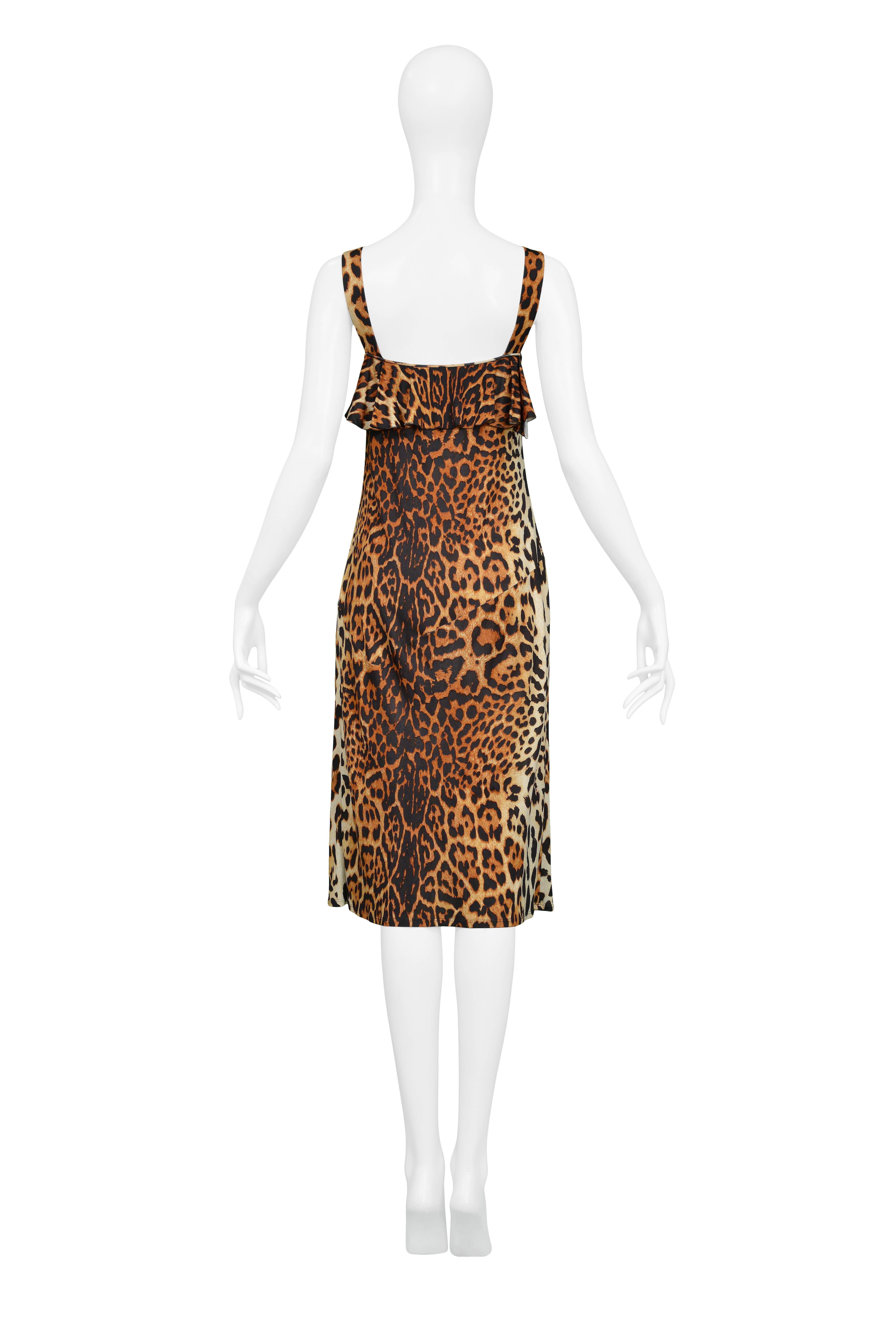 CHRISTIAN DIOR

LEOPARD DISCO DRESS WITH METAL LOGO HARDWARE
Condition : Excellent Vintage Condition
Vintage Dior by John Galliano leopard jersey disco dress with 
