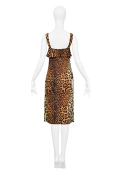 CHRISTIAN DIOR  Leopard Disco Dress with Metal Logo Hardware