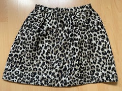 CHRISTIAN DIOR. Leopard leopard skirt in silk.