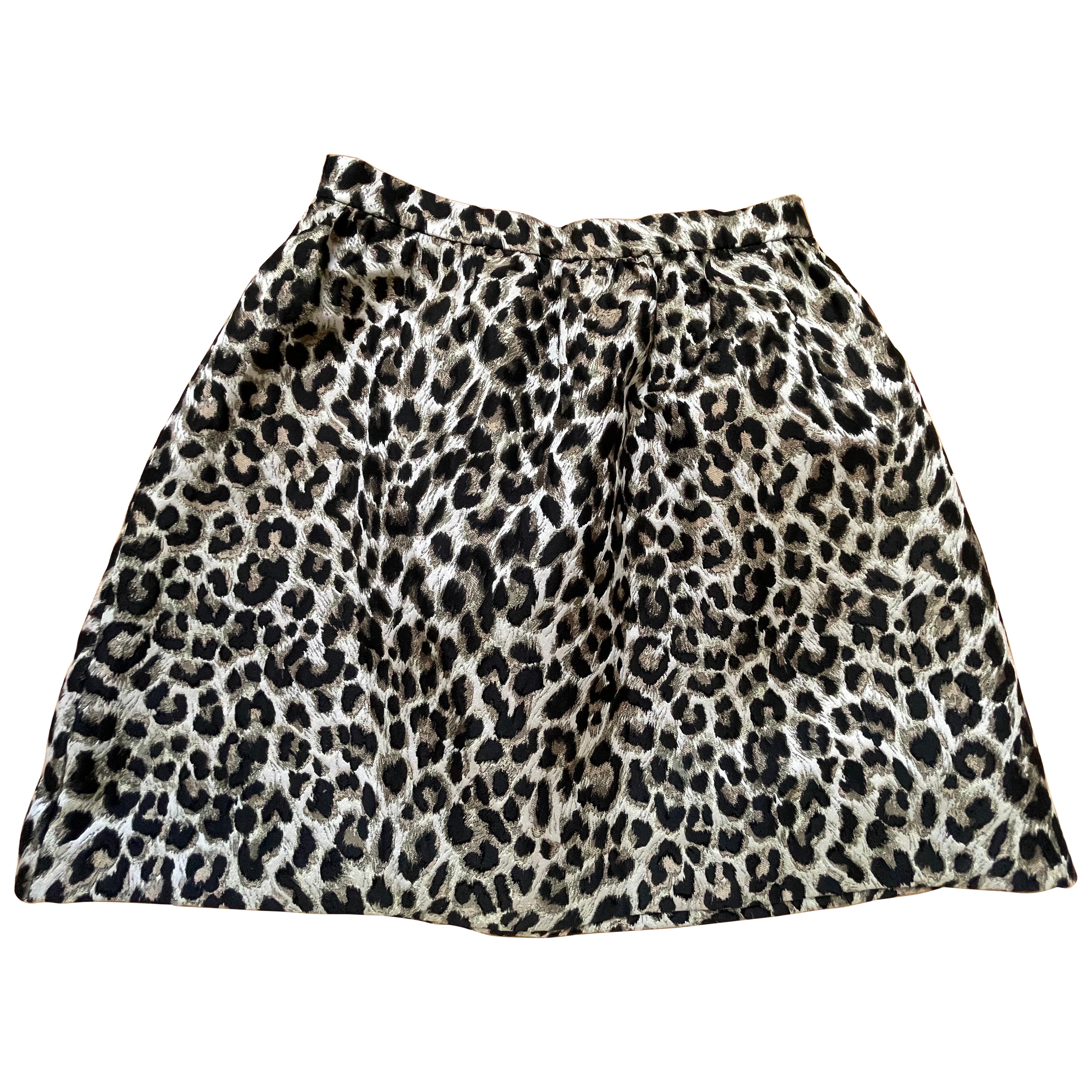 CHRISTIAN DIOR. Falda de leopardo en seda.