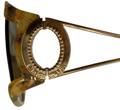 Christian Dior Leopard Oversized Sunglasses, 1980s