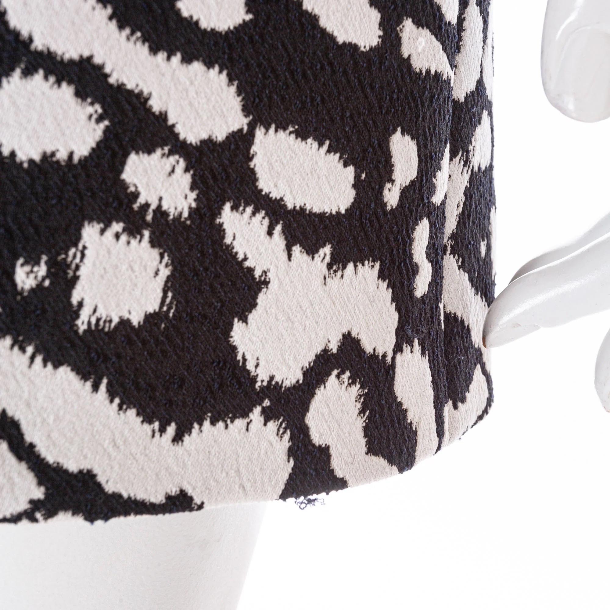 Christian Dior - Vestito jacquard con stampa leopardo in vendita 1