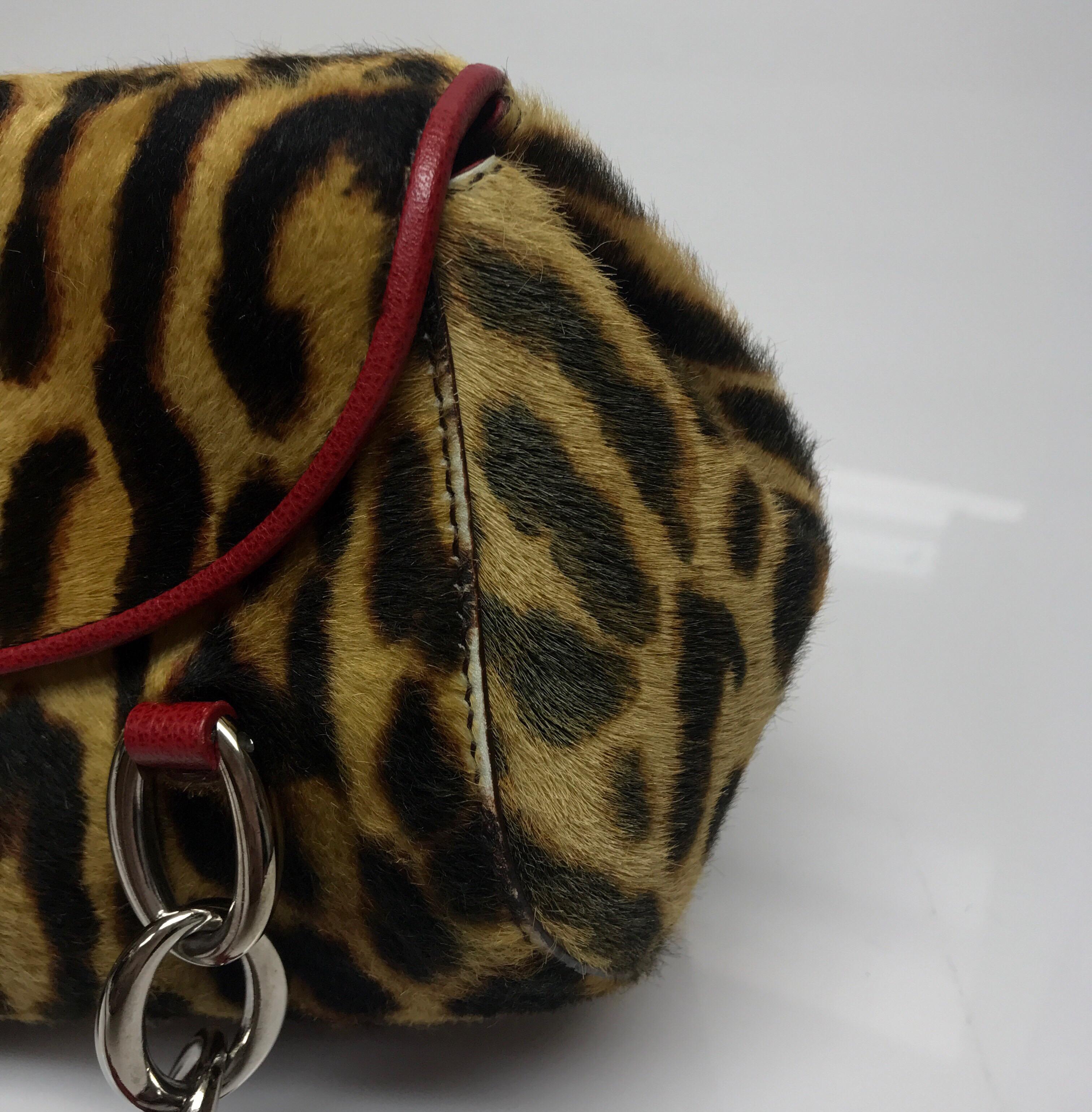 Christian Dior Leopard Print Pony Hair Handbag 1