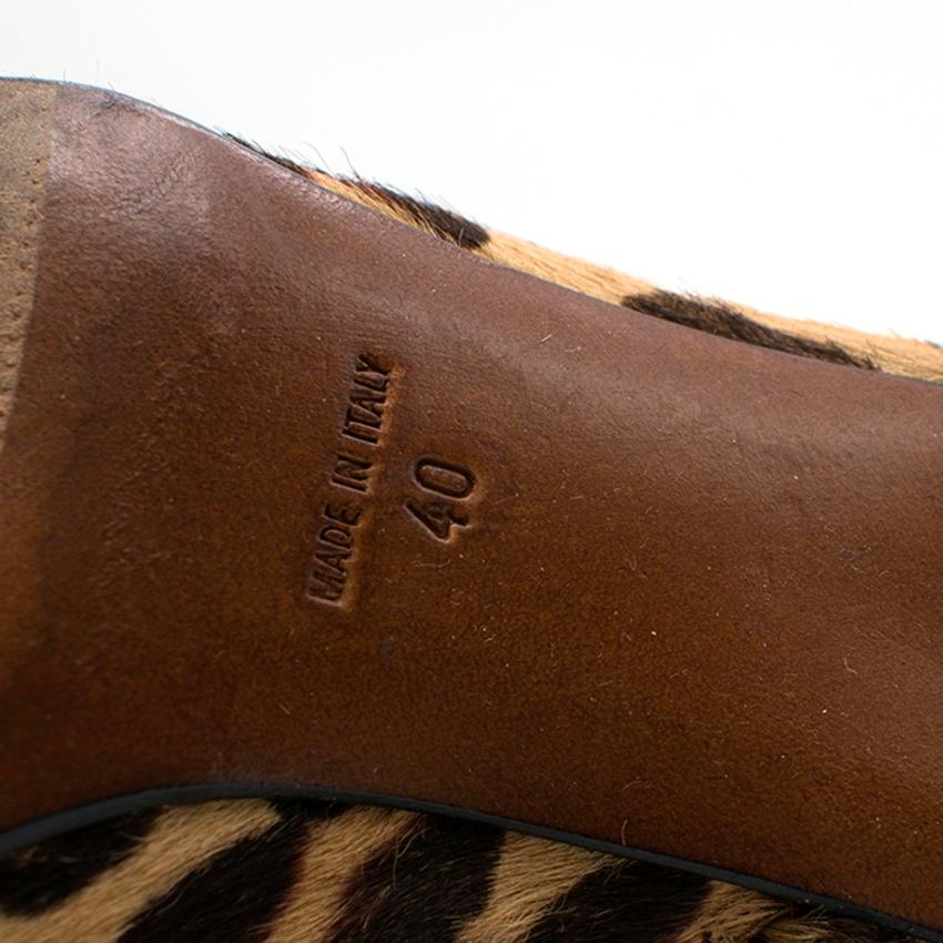 Christian Dior Leopard Print Ponyhair Ankle Boots US 10 5