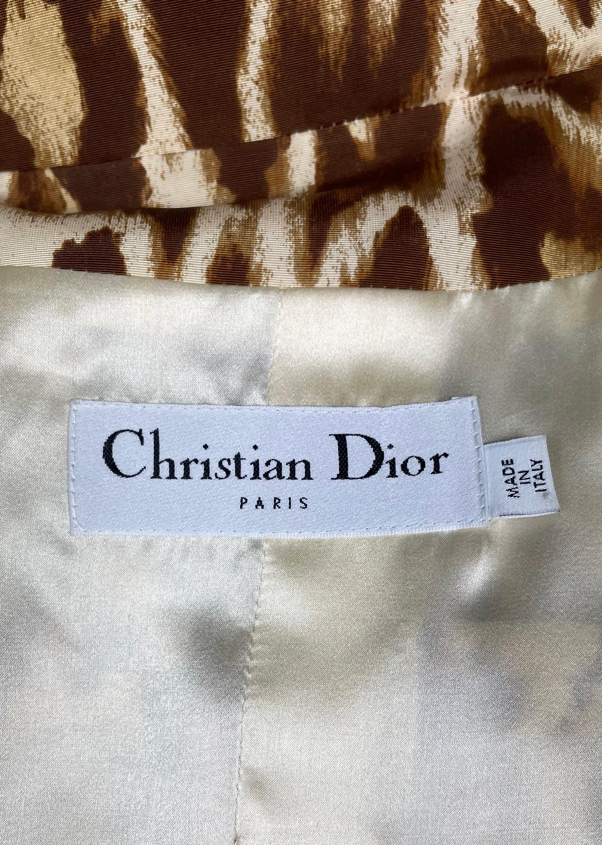Christian Dior leopard print silk trench,  Resort 2008 2