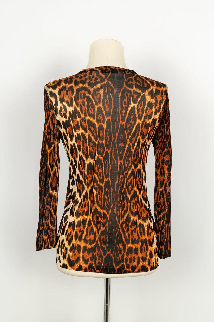 Christian Dior Leopard Print Top and Cardigan Set, 2008 In Excellent Condition In SAINT-OUEN-SUR-SEINE, FR