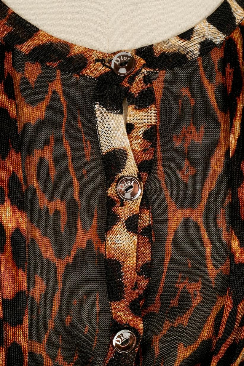 Christian Dior Leopard Print Top and Cardigan Set, 2008 5