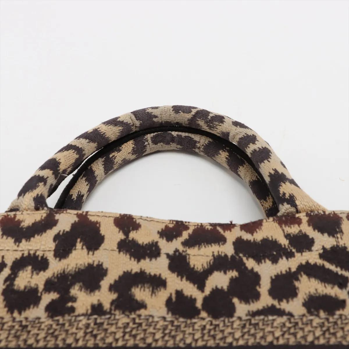*Christian Dior Leopard Small Canvas Book Tote Bag im Angebot 2