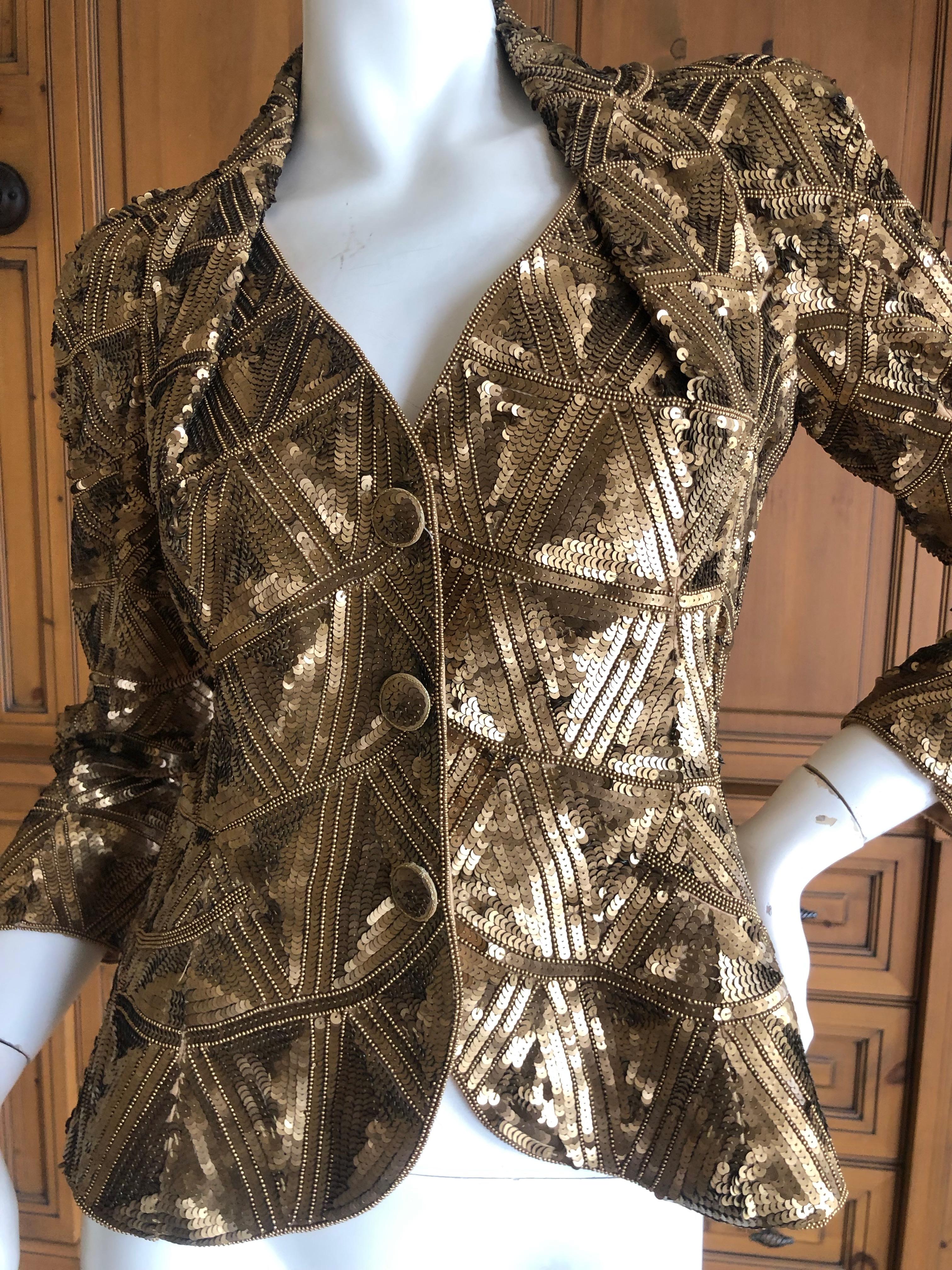 Brown Christian Dior Lesage Sequin Beaded Cannage Pattern 