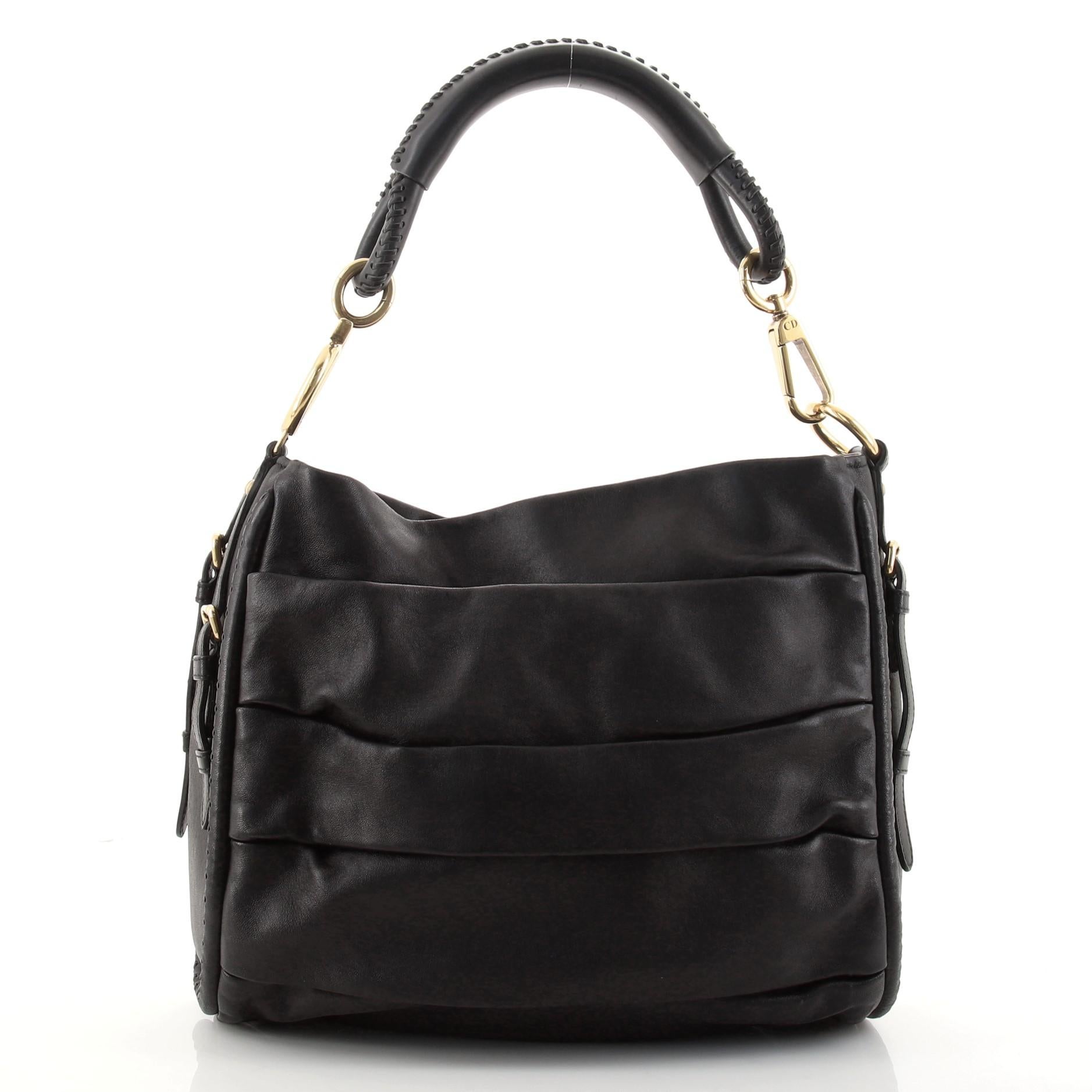 Christian Dior Libertine Hobo-Leder, Christian Dior (Schwarz)