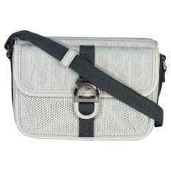 Christian Dior Light Blue Oblique Jacquard Dior 8 Pouch With Strap