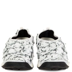 CHRISTIAN DIOR light grey PERFORATED FLORAL FUSION Sneakers Shoes 38.5