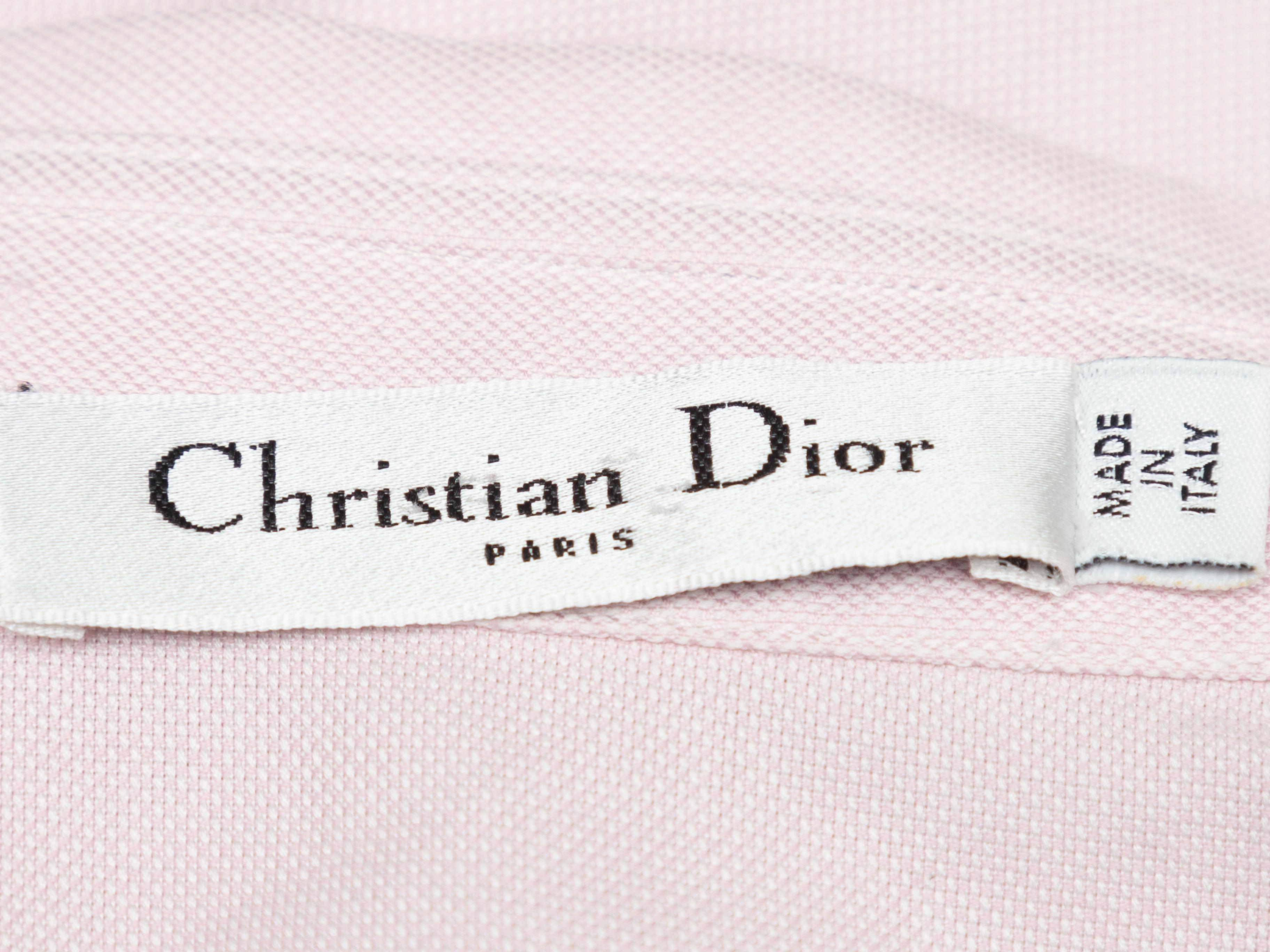 Women's Christian Dior Light Pink Sleeveless Button-Up Top