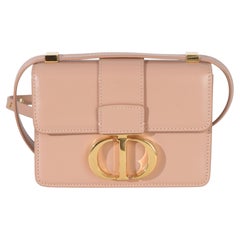 Christian Dior Light Pink Smooth Calfskin Micro 30 Montaigne Flap Bag