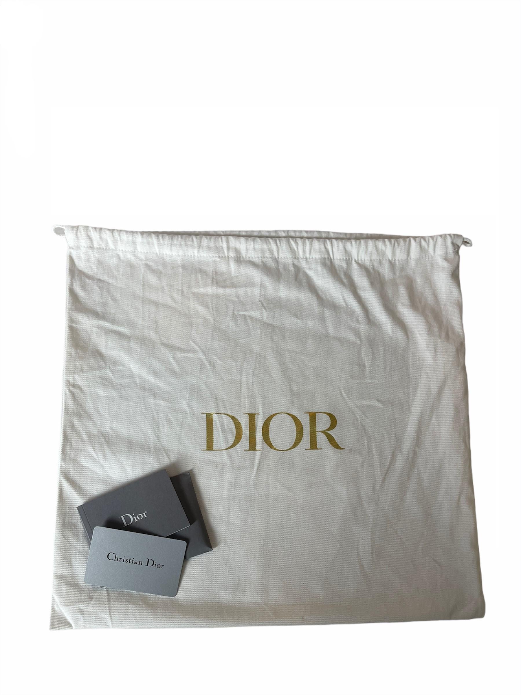 Christian Dior LIKE NEW Blue Oblique Monogram Canvas Saddle Bag 1