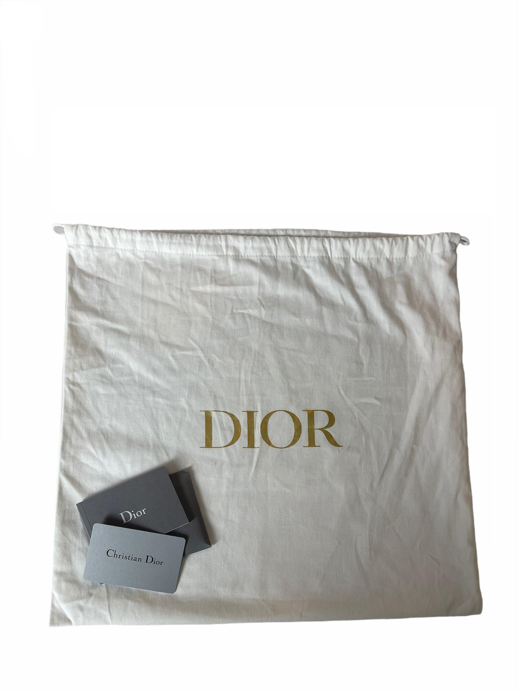 Christian Dior LIKE NEW Blue Oblique Monogram Canvas Saddle Bag 5