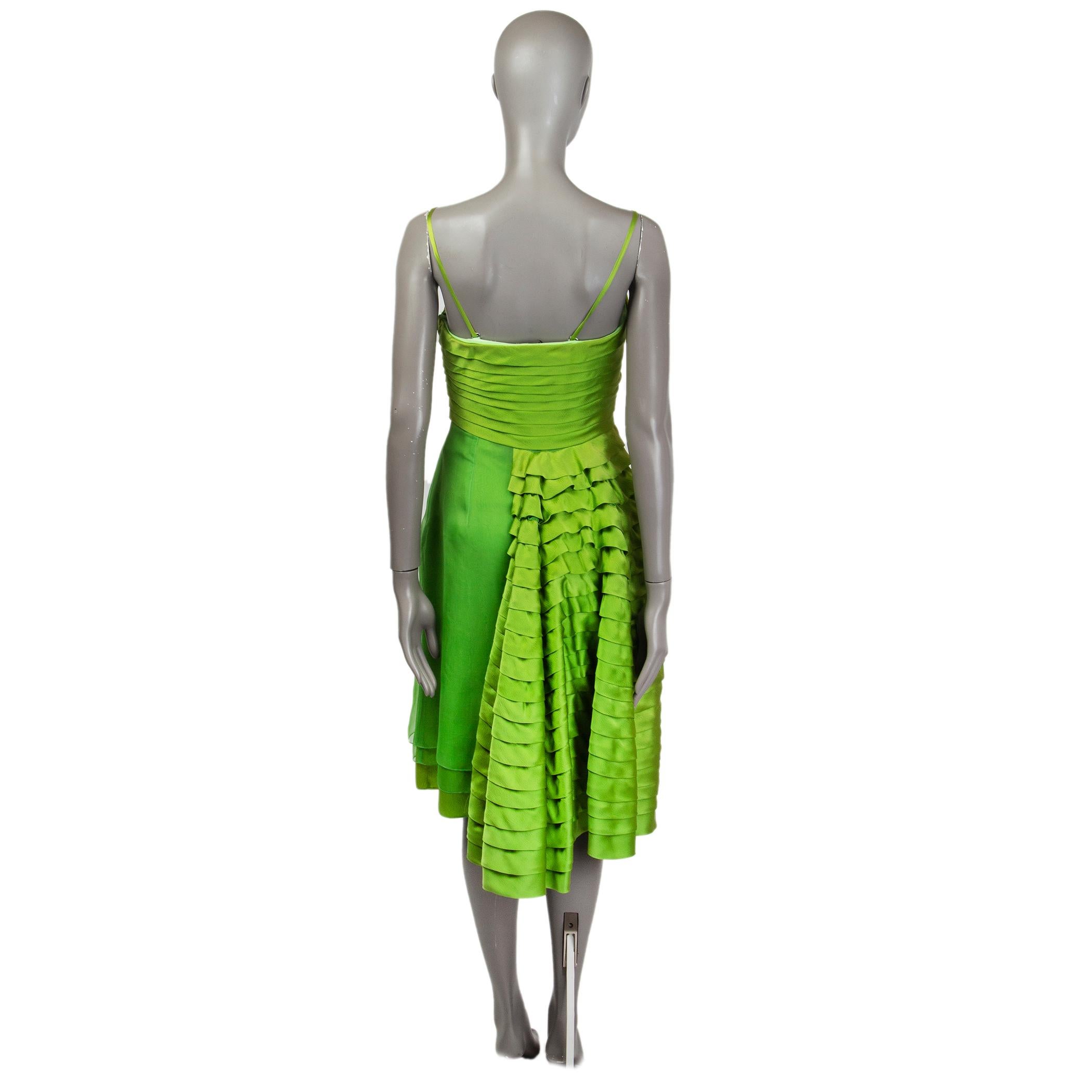 green organza dress