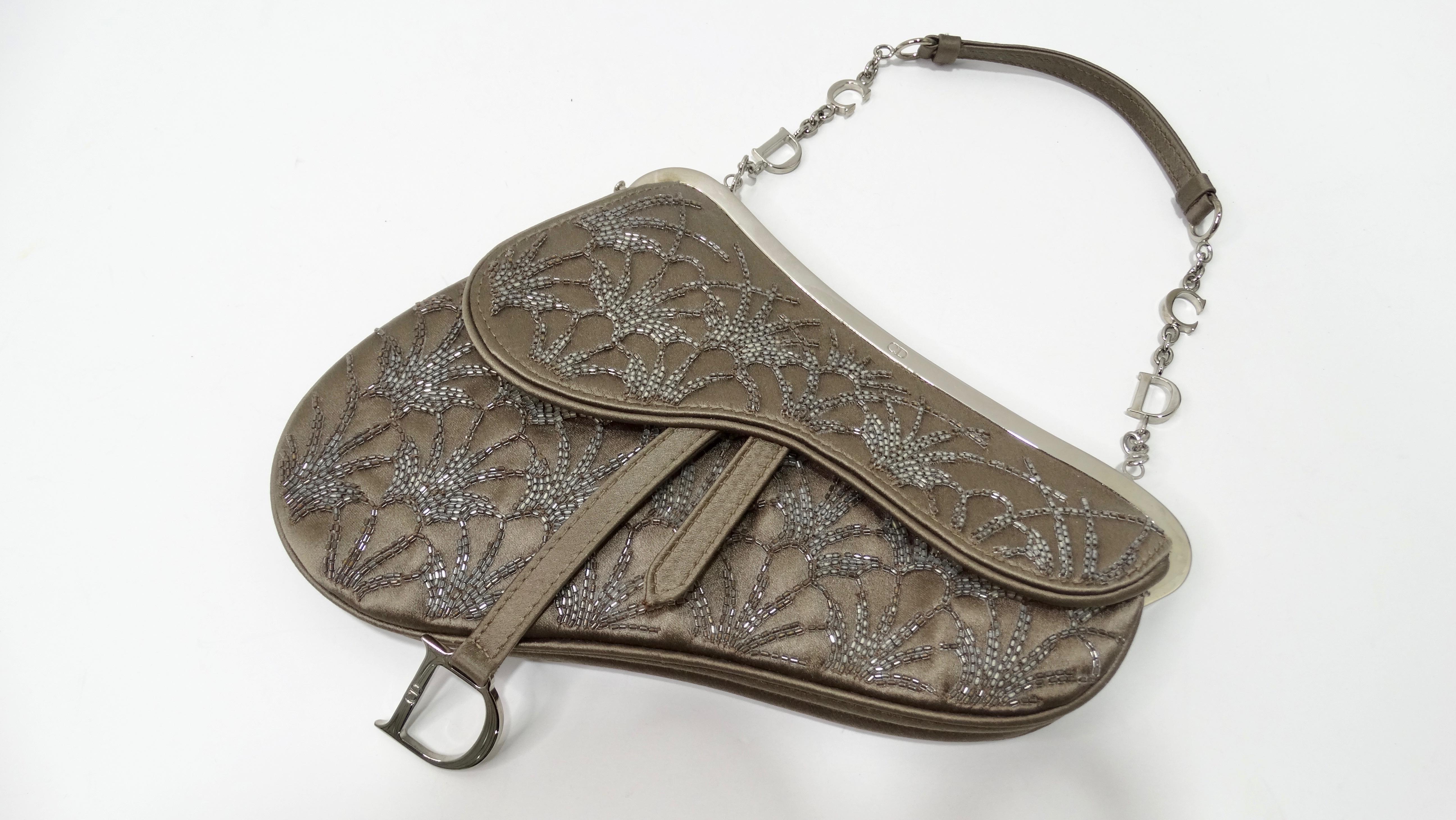 Christian Dior Limited Edition 1990s Beaded Mini Saddle Bag In Good Condition In Scottsdale, AZ