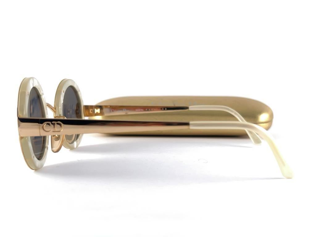 Christian Dior Limited Edition 2918 40 Round Gold Sunglasses, 1980s    For Sale 10
