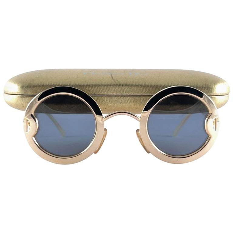 Christian Dior Limited Edition 2918 40 Round Gold Sunglasses