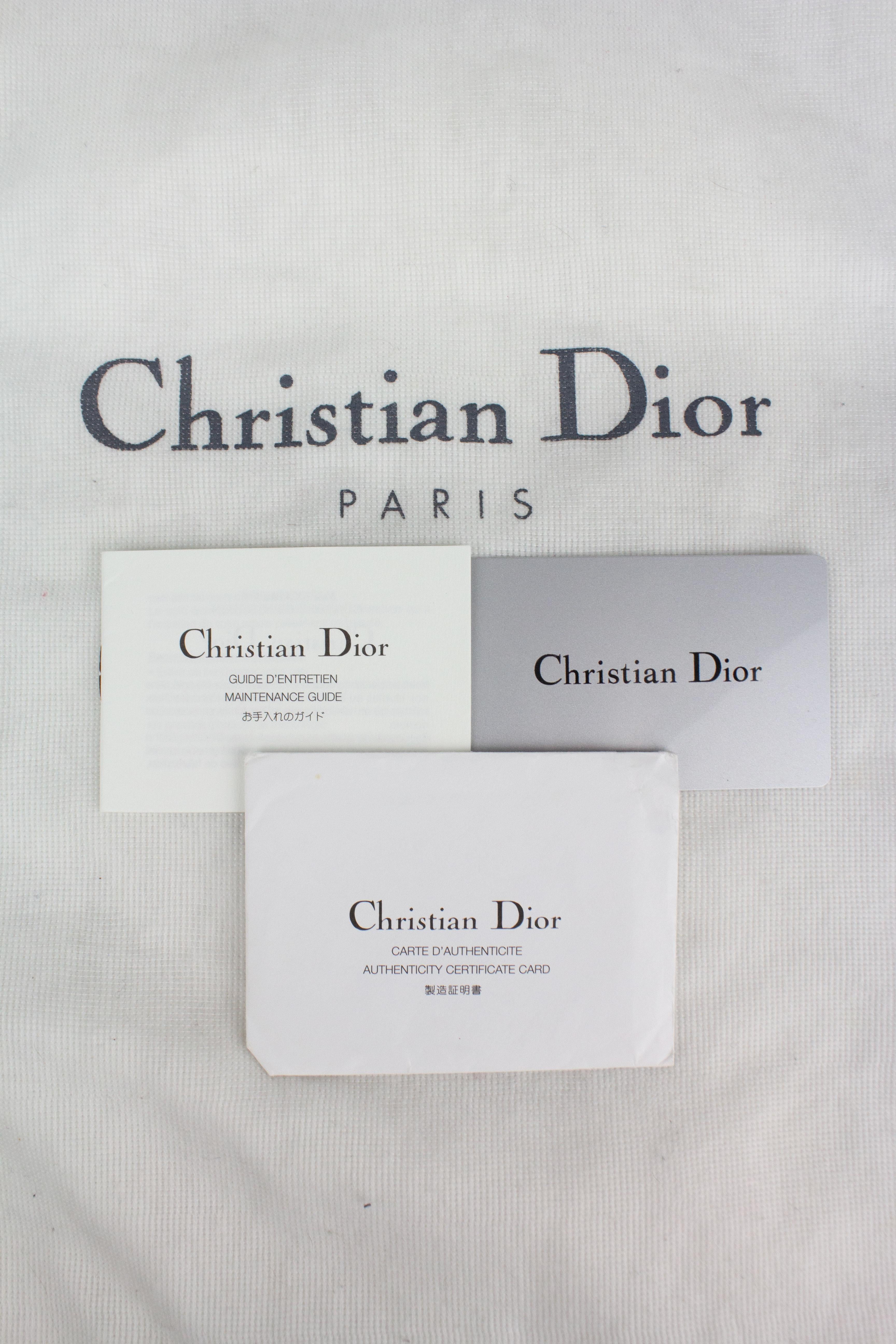 Beige Christian Dior Limited Edition Adiorable Saddle Bag