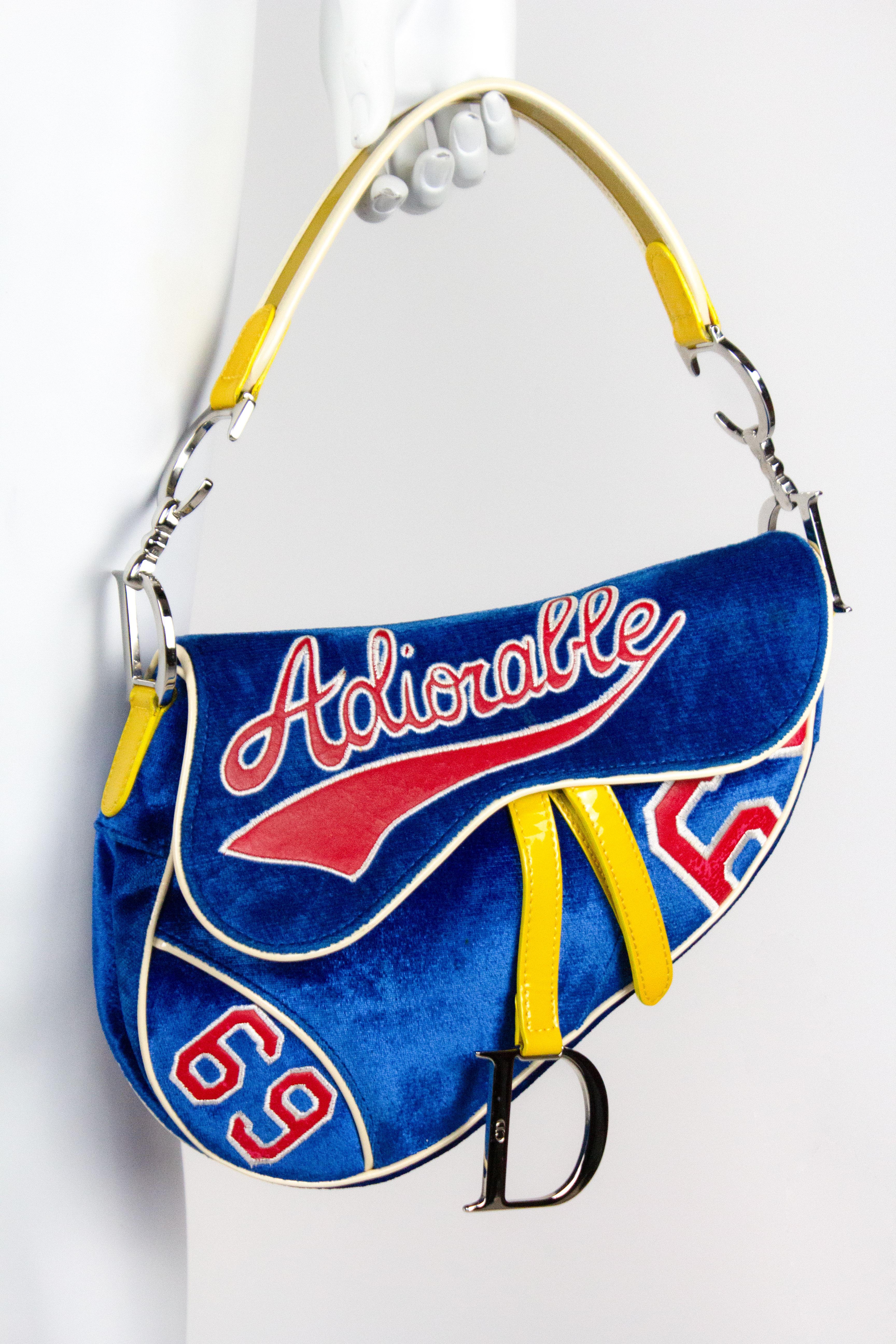 Christian Dior Limited Edition Adiorable Saddle Bag In Good Condition In Norwich, GB