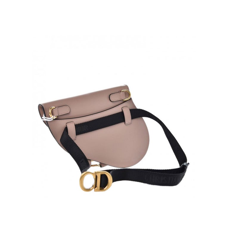Dior Saddle Belt Pouch Waist Blush Beige Poudre Pink Belt Bag Gold