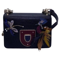Christian Dior Limited Edition Black Embellished Diorama Club Bag