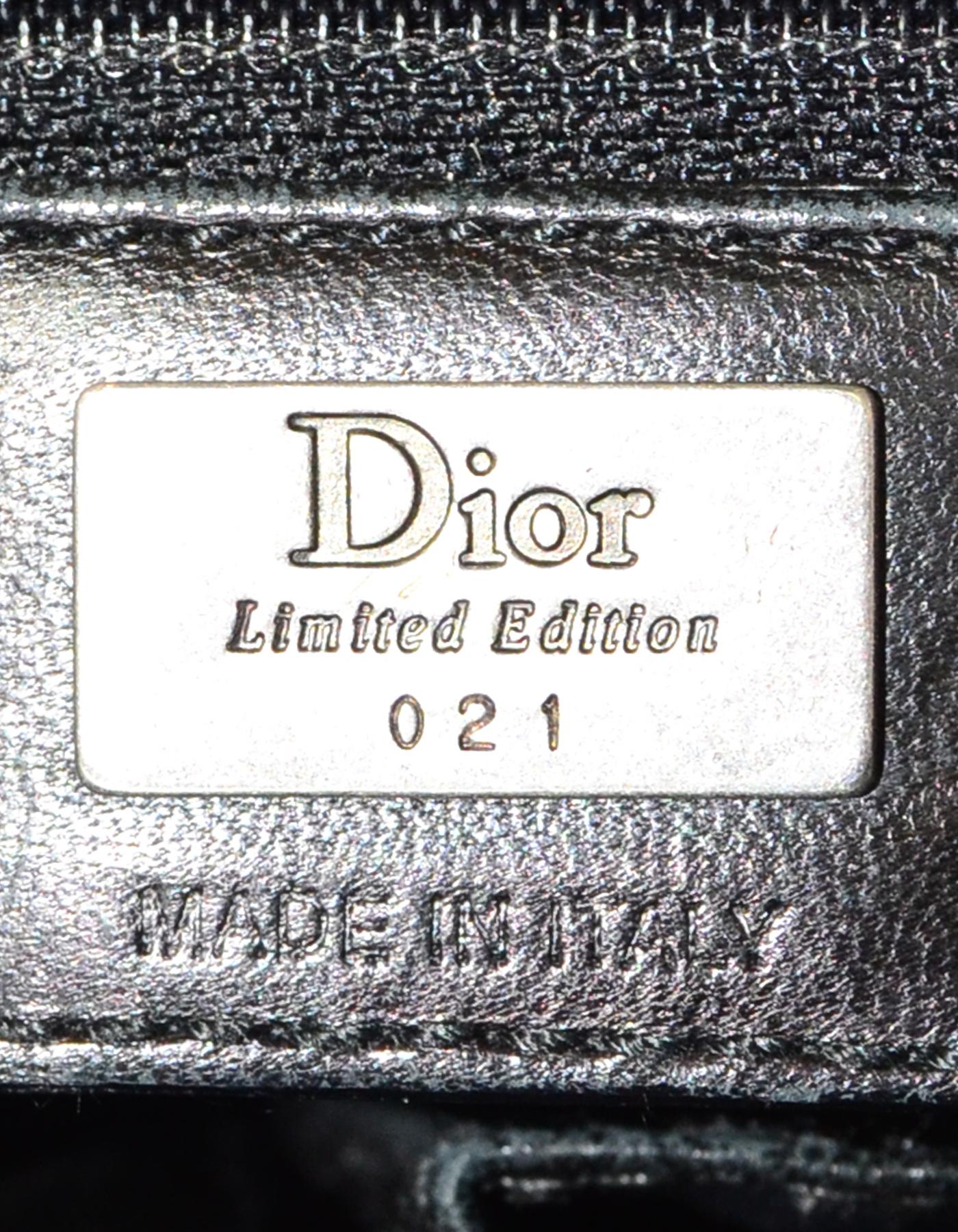 Christian Dior Limited Edition Black Python Shoulder Bag w/ Side Pockets 4
