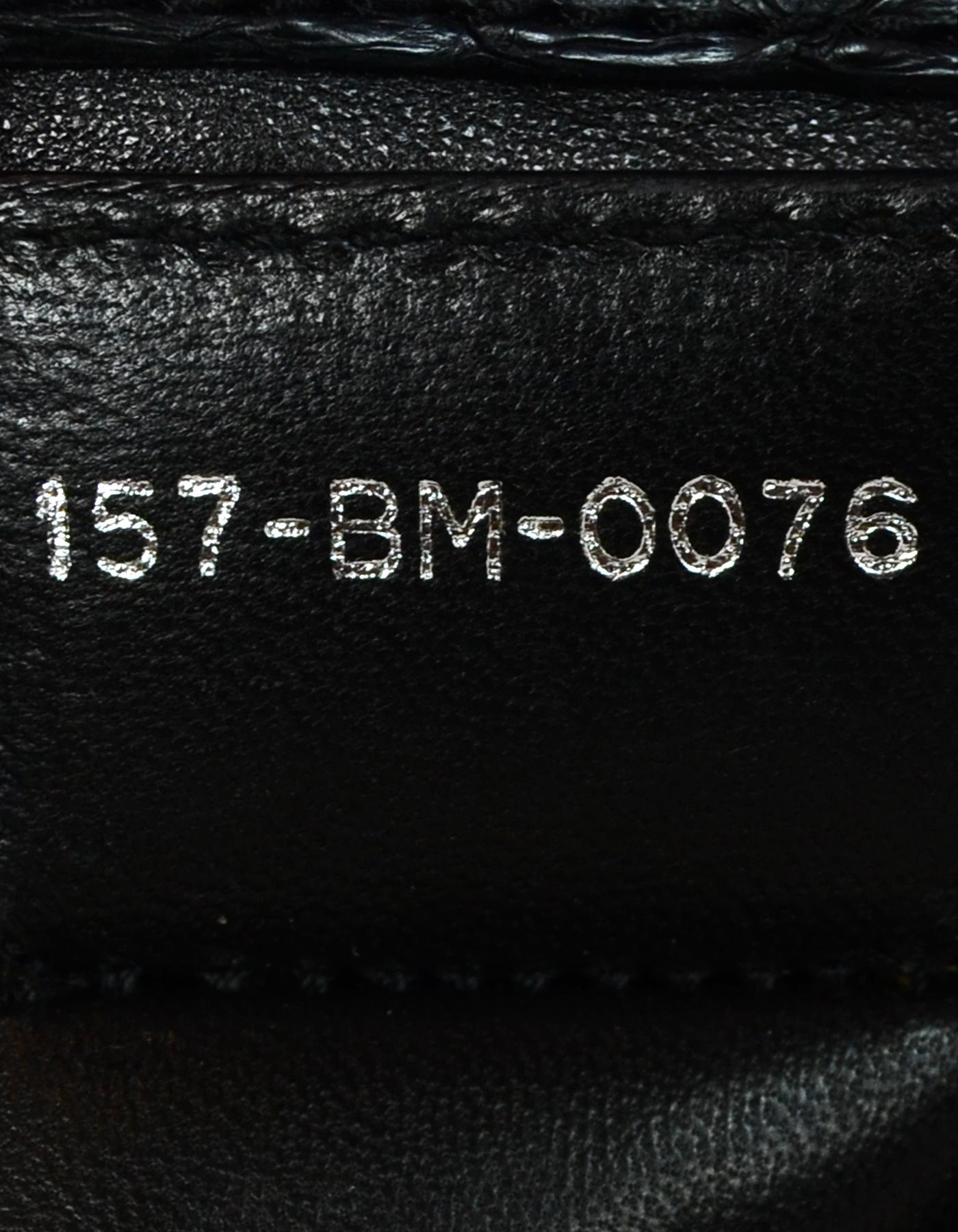 Christian Dior Limited Edition Black Python Shoulder Bag w/ Side Pockets 5