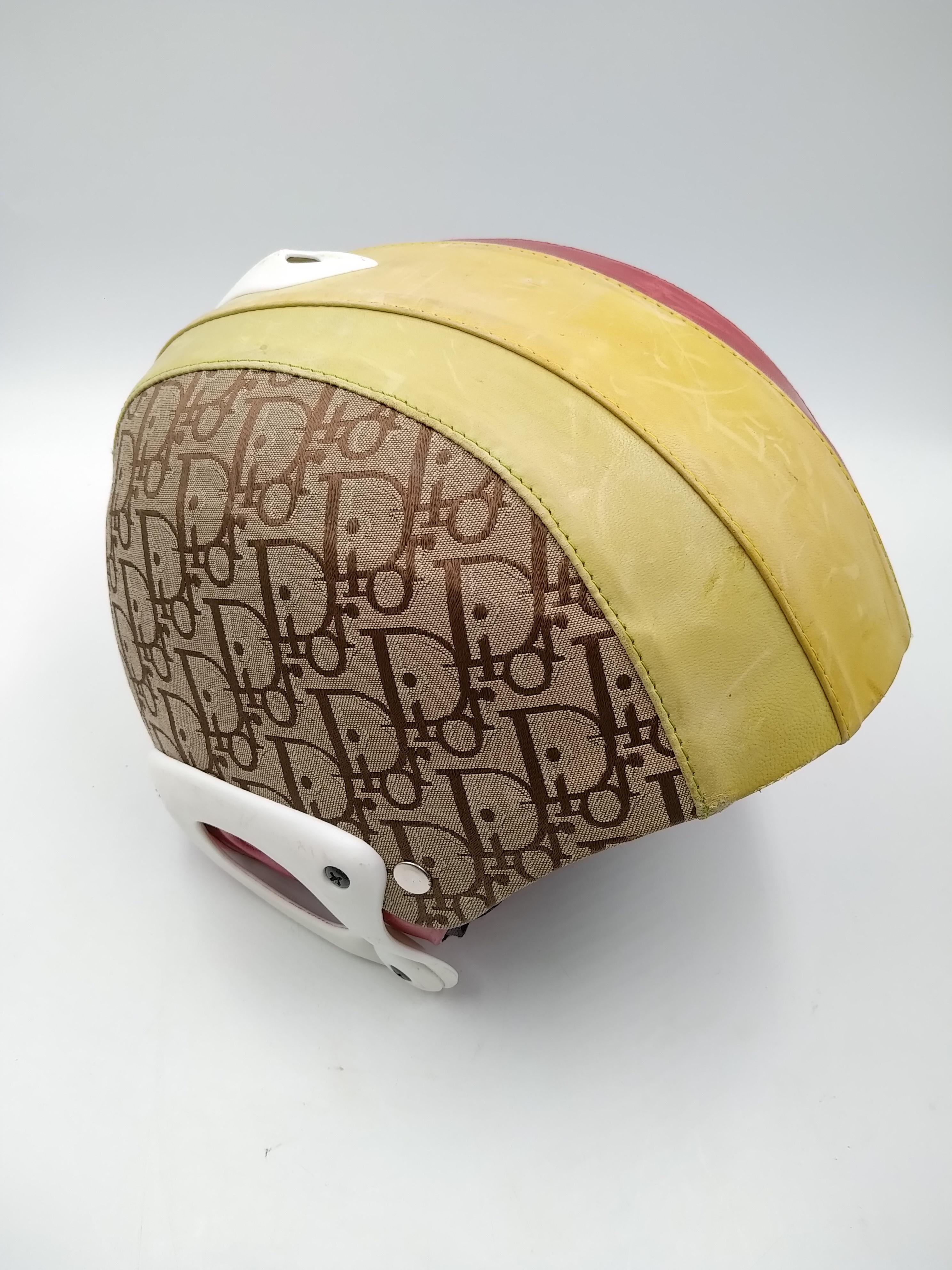 Christian Dior Limitierte Auflage Multicolor Rasta Trotter Alpiner Sport Helm (Braun) im Angebot
