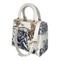 Christian Dior Edition Limitée Toile de Jouy Lady Dior Sac de taille moyenne